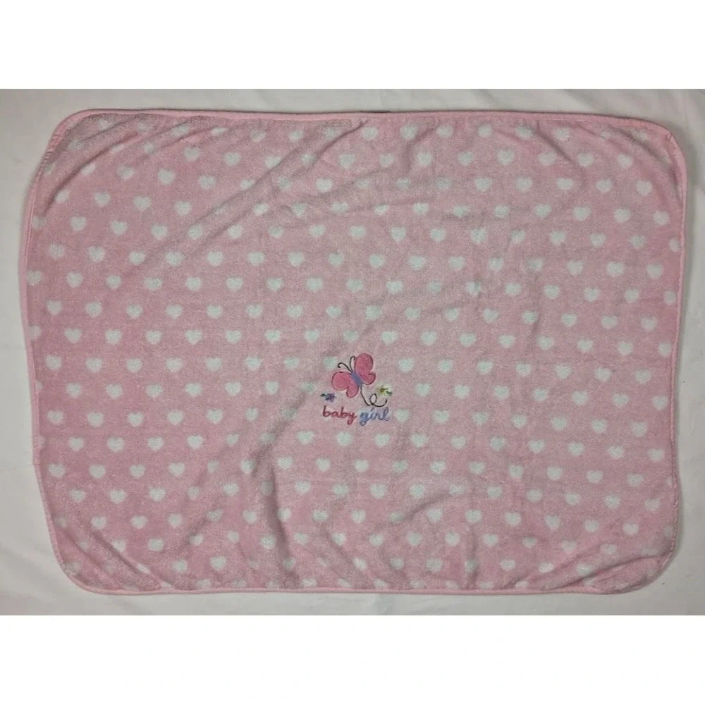 Garanimals Pink Heart Baby Girl Fleece Blanket Lovey Butterfly Walmart 30x40